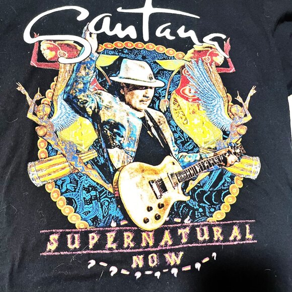 SANTANA SUPERNATURAL NOW TOUR 2019 Concert Tour Tee Shirt Black Size Medium - Picture 8 of 9